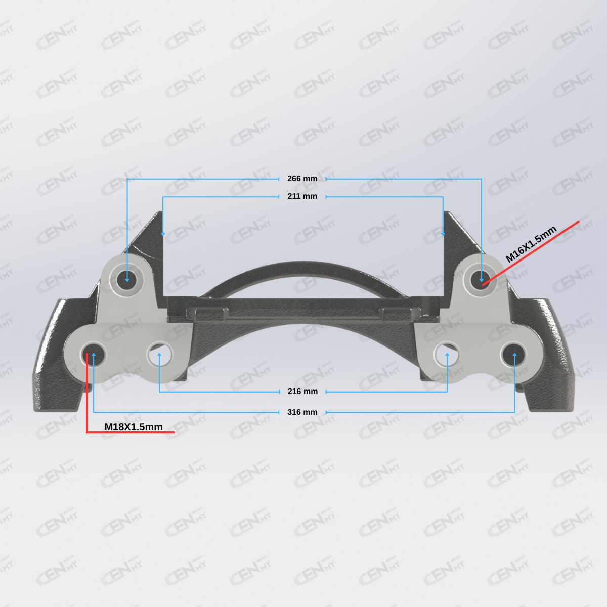 CENMY-6000035 Kaliper Taşıyıcı Kızak - 19.5