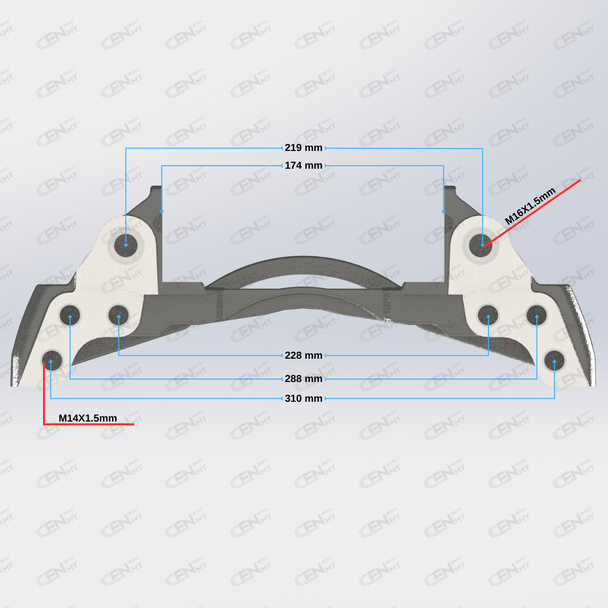 CENMY-600002 Kaliper Taşıyıcı Kızak - 17.5